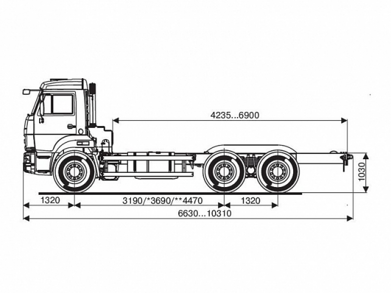 65115-4094-56(5Н) Шасси КамАЗ