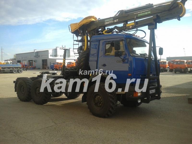 Лесовоз КАМАЗ 43118 с манипулятором ОМТЛ 97